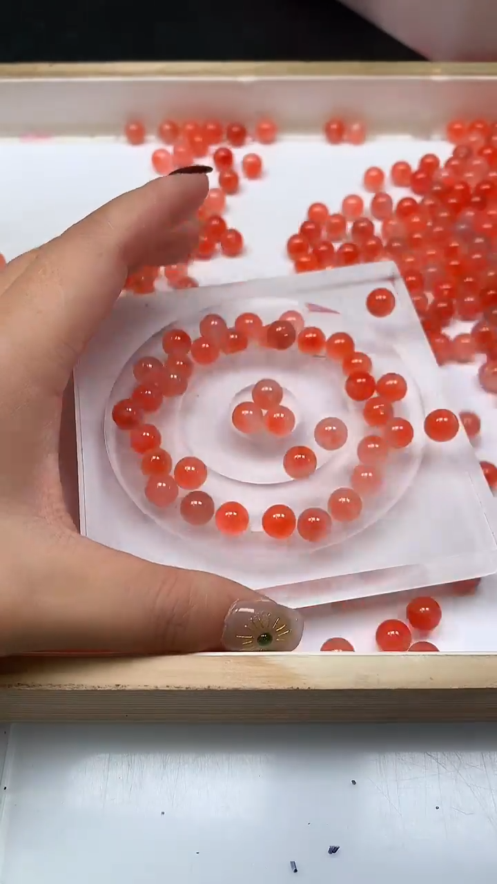 未镶嵌散珠碧玺M930 橙红 碧 玺8mm25个8元