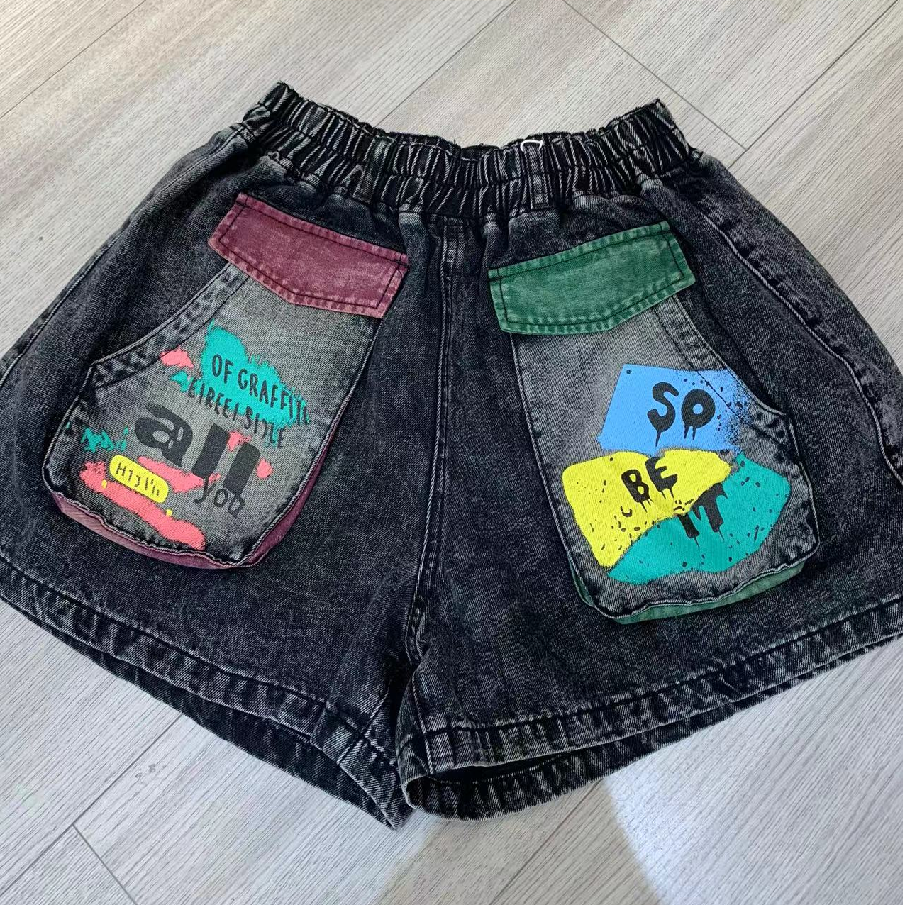 时尚潮牌休闲牛仔短裤Q018