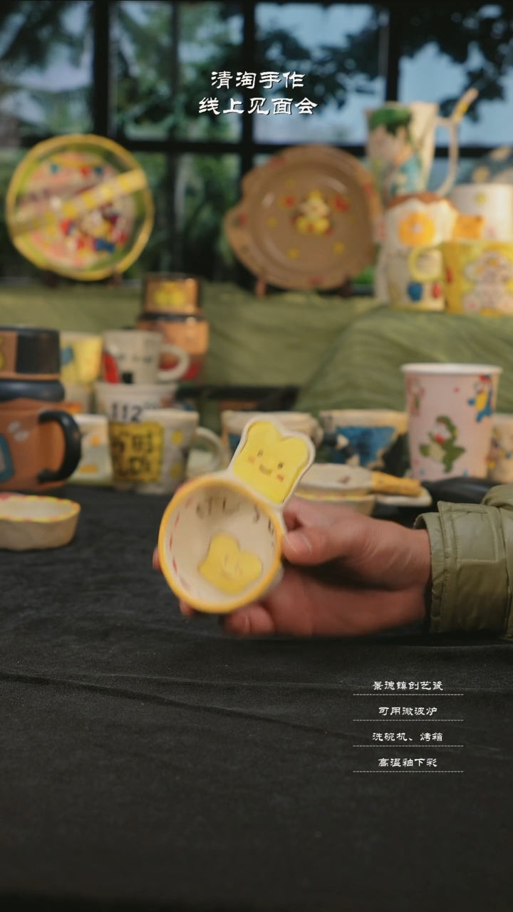 【闪购商品】摆件亲工手绘陶瓷-