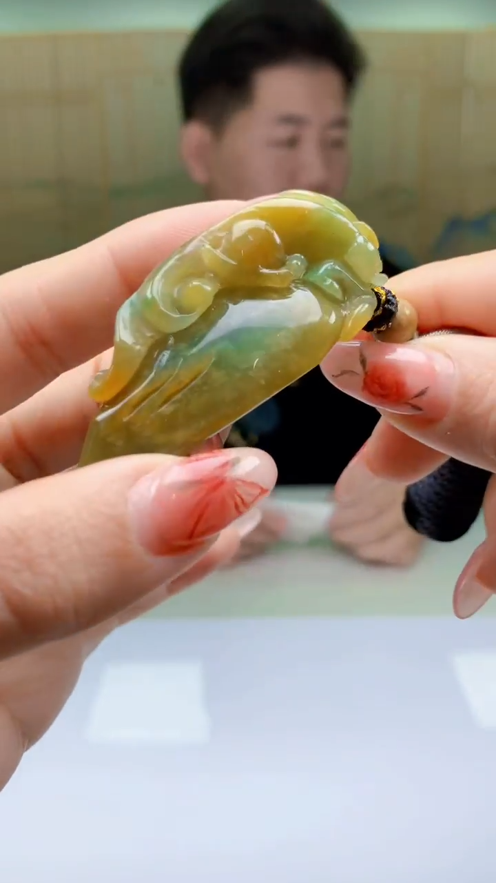 【闪购商品】定制翡翠未镶嵌4917ty-毛货挂件48