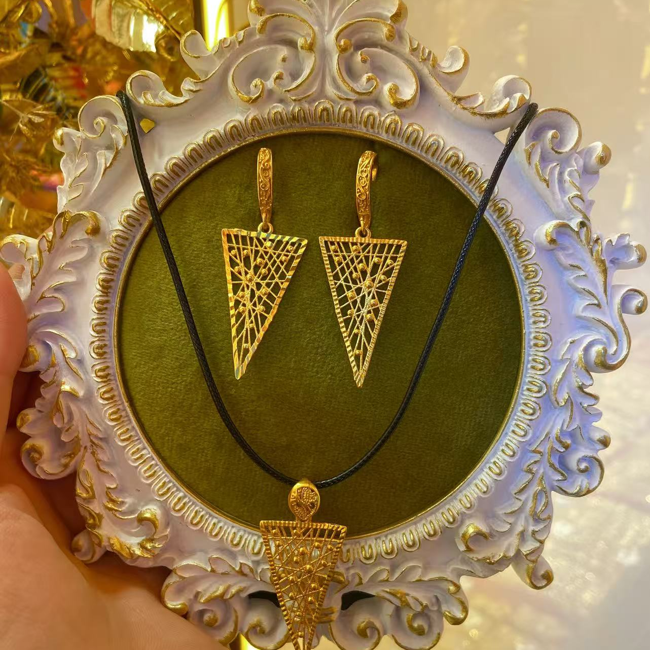 铜合金贝壳项链 ks altun 项链和耳环