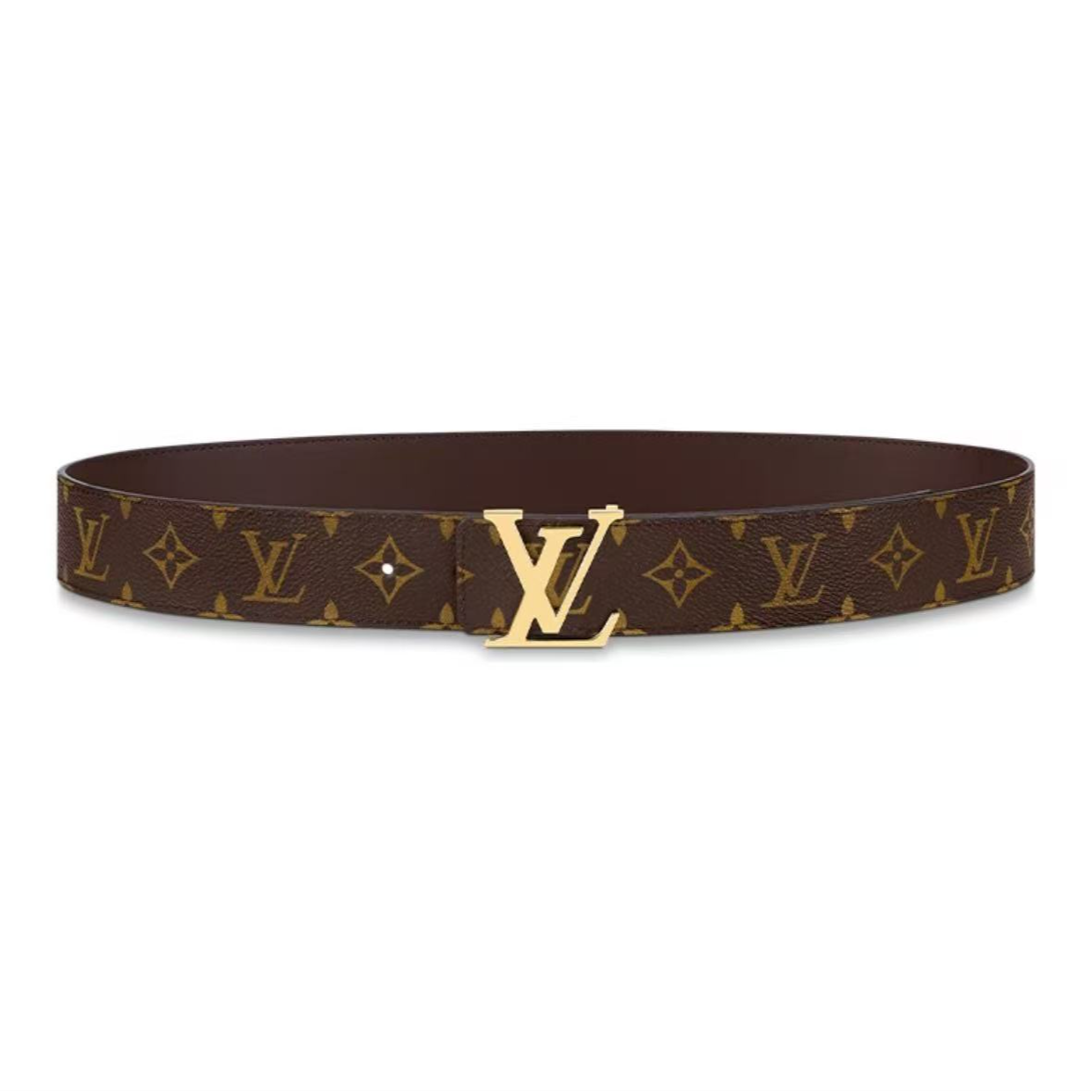 99新 LouisVuitton/路易威登 老花平滑扣 牛皮 皮带 男款 棕色