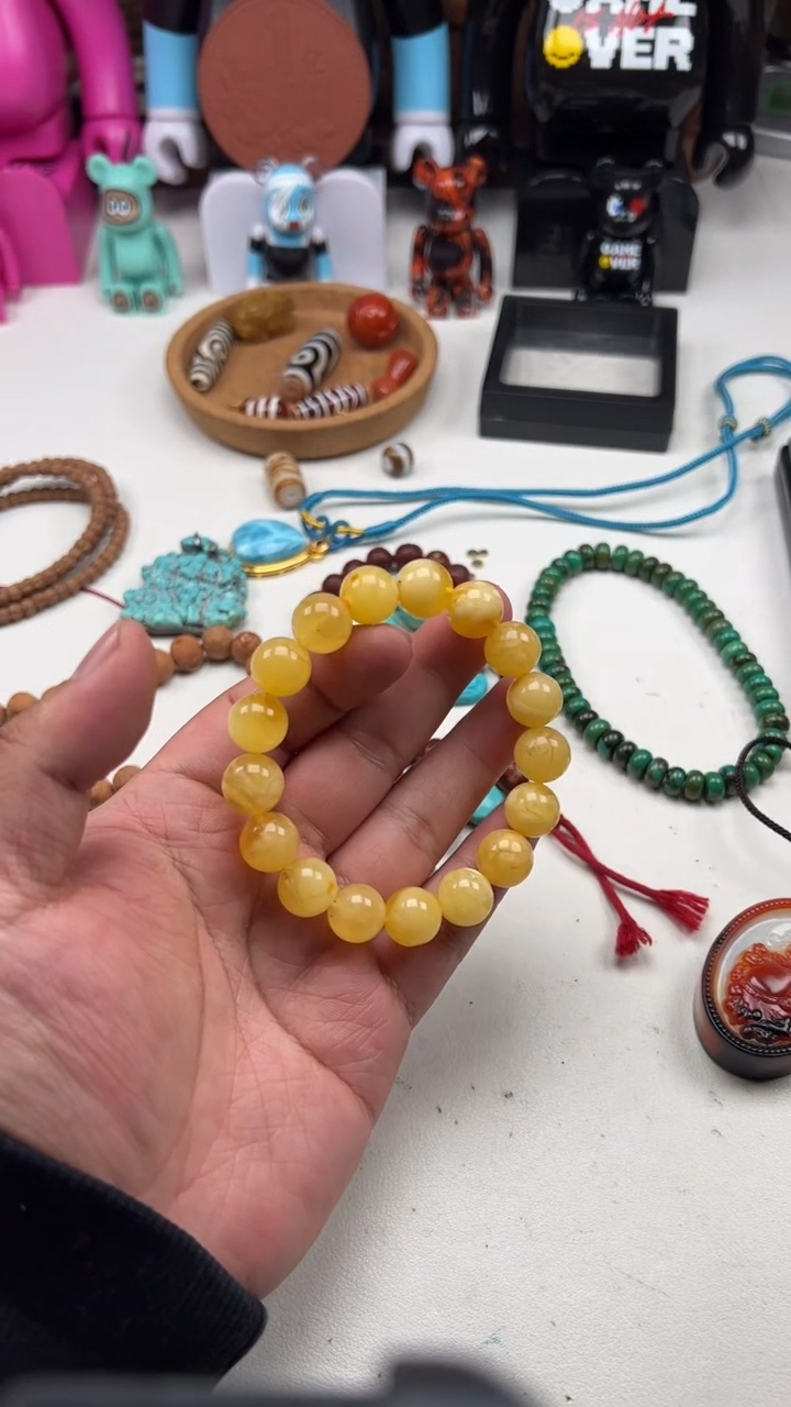 【闪购商品】蜜蜡手链未镶嵌蜜蜡圆珠手串嘎嘎好