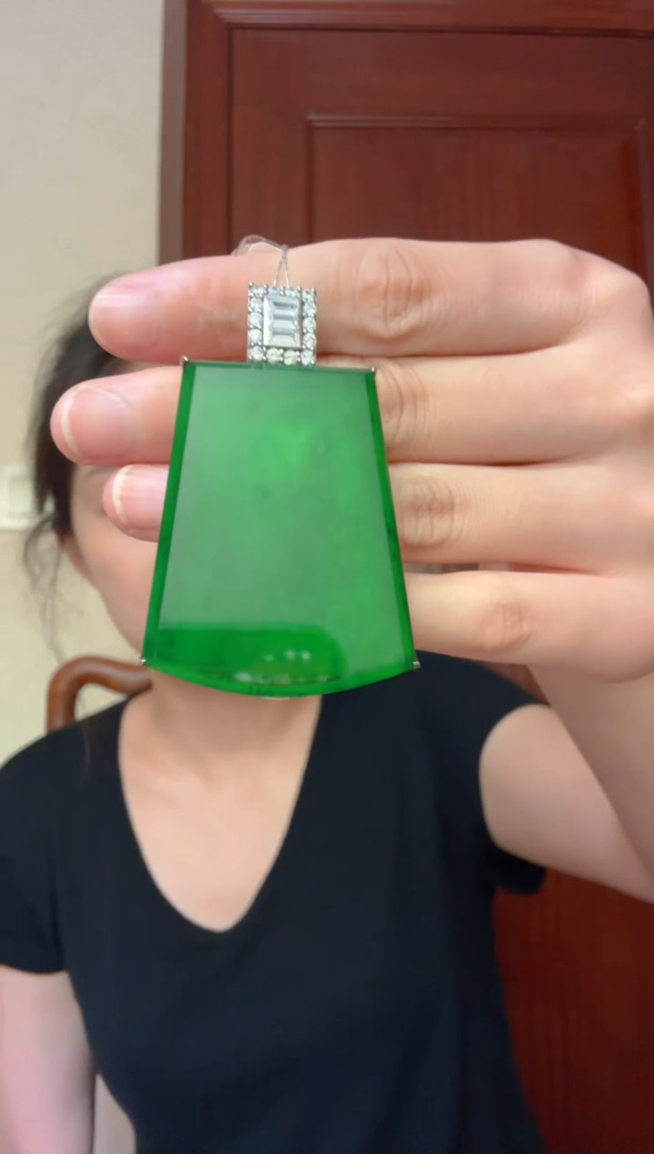 翡翠银S925镶嵌吊坠(不含链)吊坠