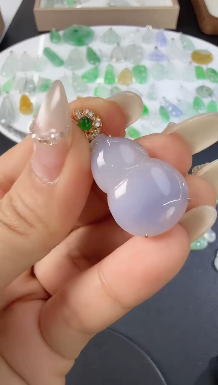 颈饰18K金镶嵌翡翠H1224-1501-761