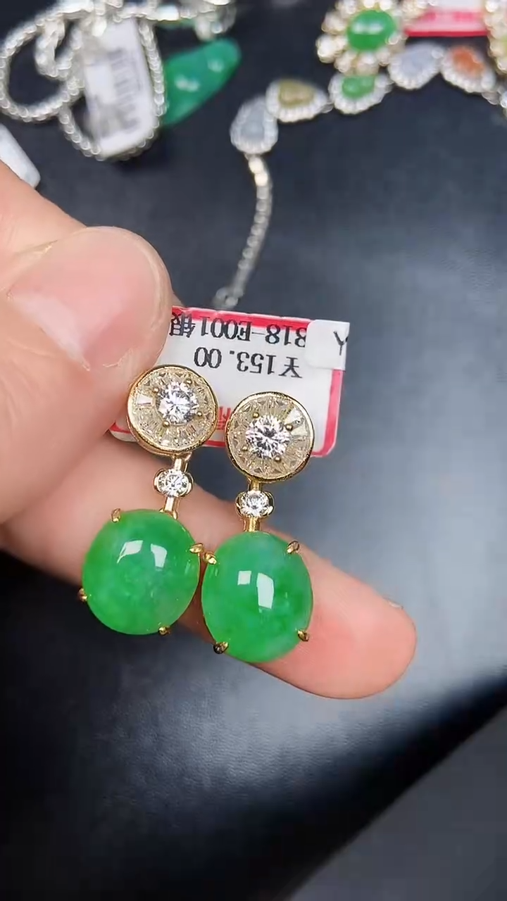 银S925镶嵌戒指翡翠3820