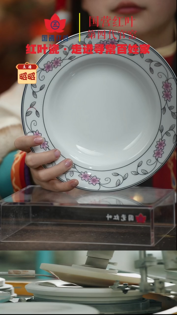 陶瓷4个微瑕鸿运当头8英寸深汤盘