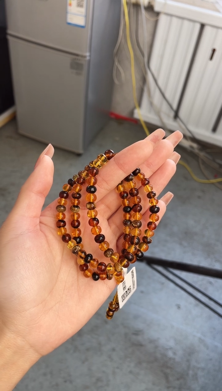 【闪购商品】琥珀裸石未镶嵌6+多宝108多样性发货