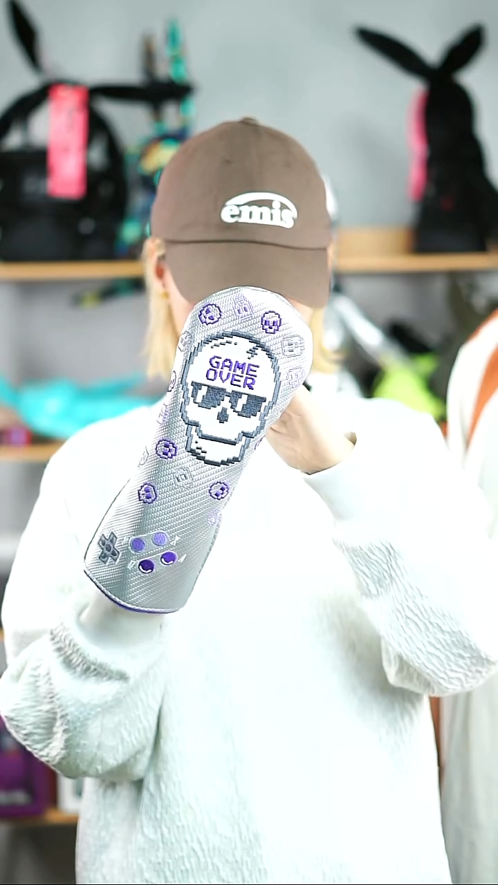 SWAG 球道木杆套 银色骷髅