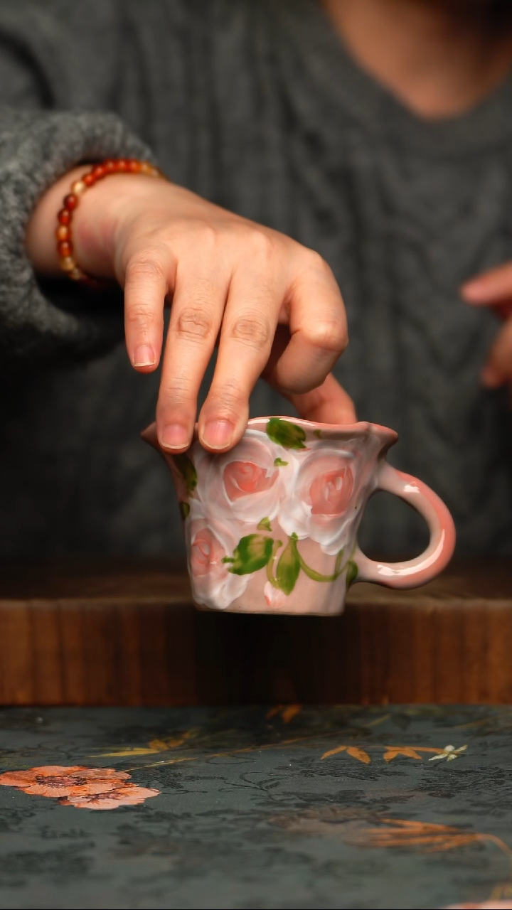 瓷片釉下彩手工手绘同款陶器