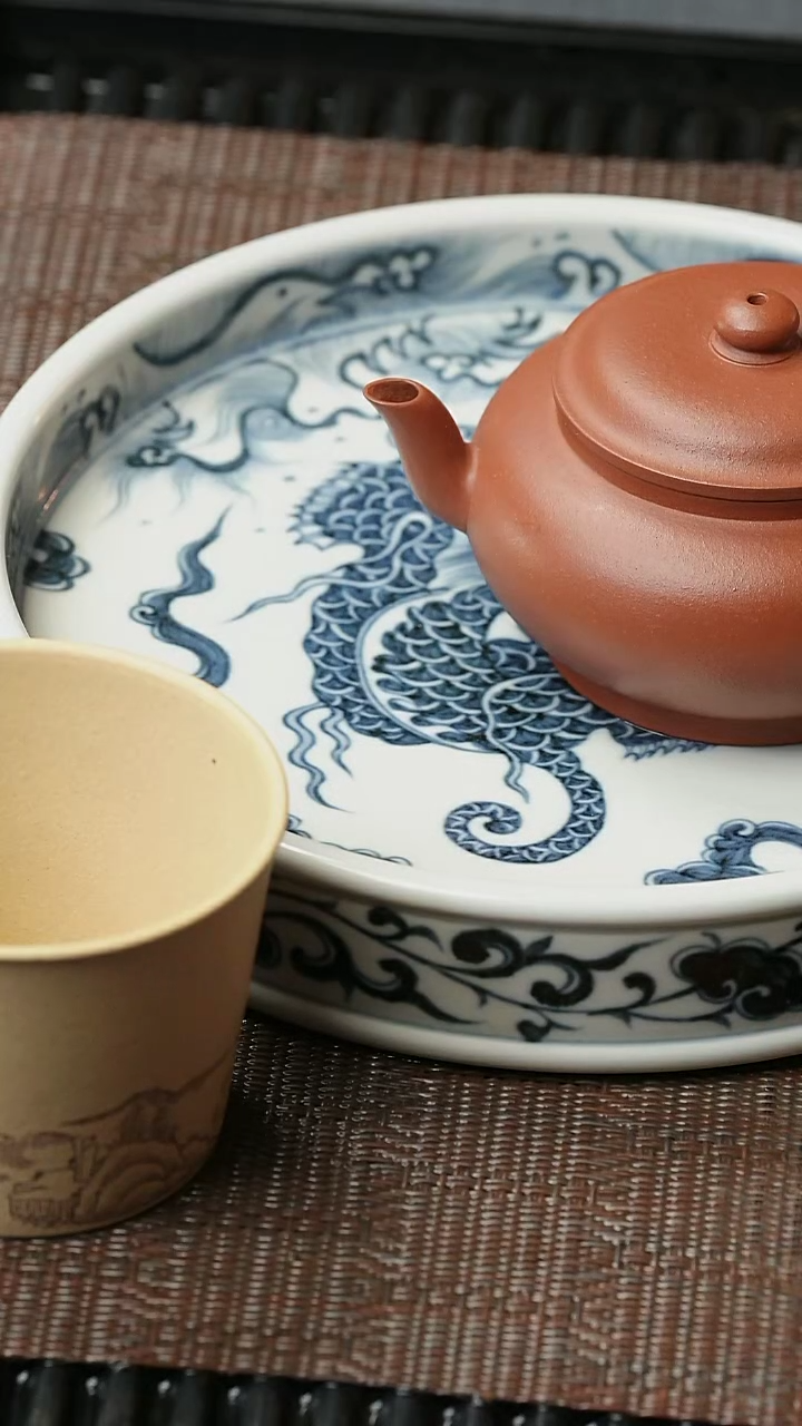 紫砂茶壶五堂 扁灯＋麒麟壶承＋少年游