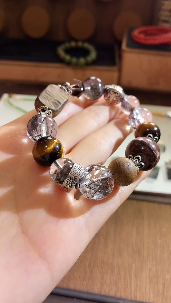 银S925镶嵌手串水晶手饰