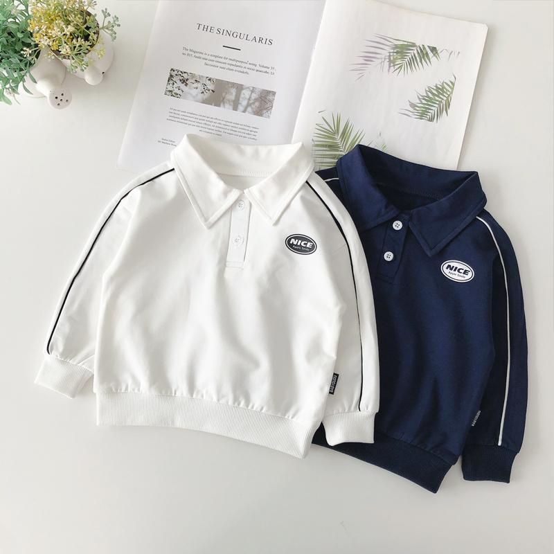 宝宝polo衫长袖t恤春秋男童翻领打底衫婴儿衣服小童纯棉上衣春装