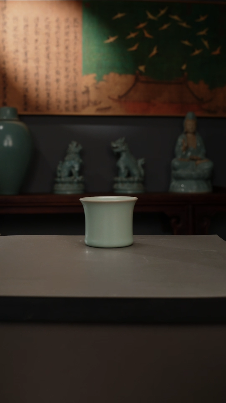 【闪购商品】杯仿古釉原矿 束腰杯