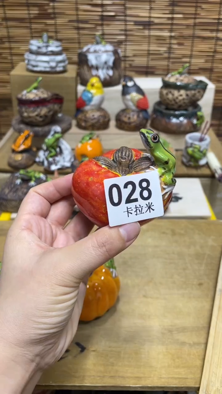 蓝*028精美粗陶手工柴烧