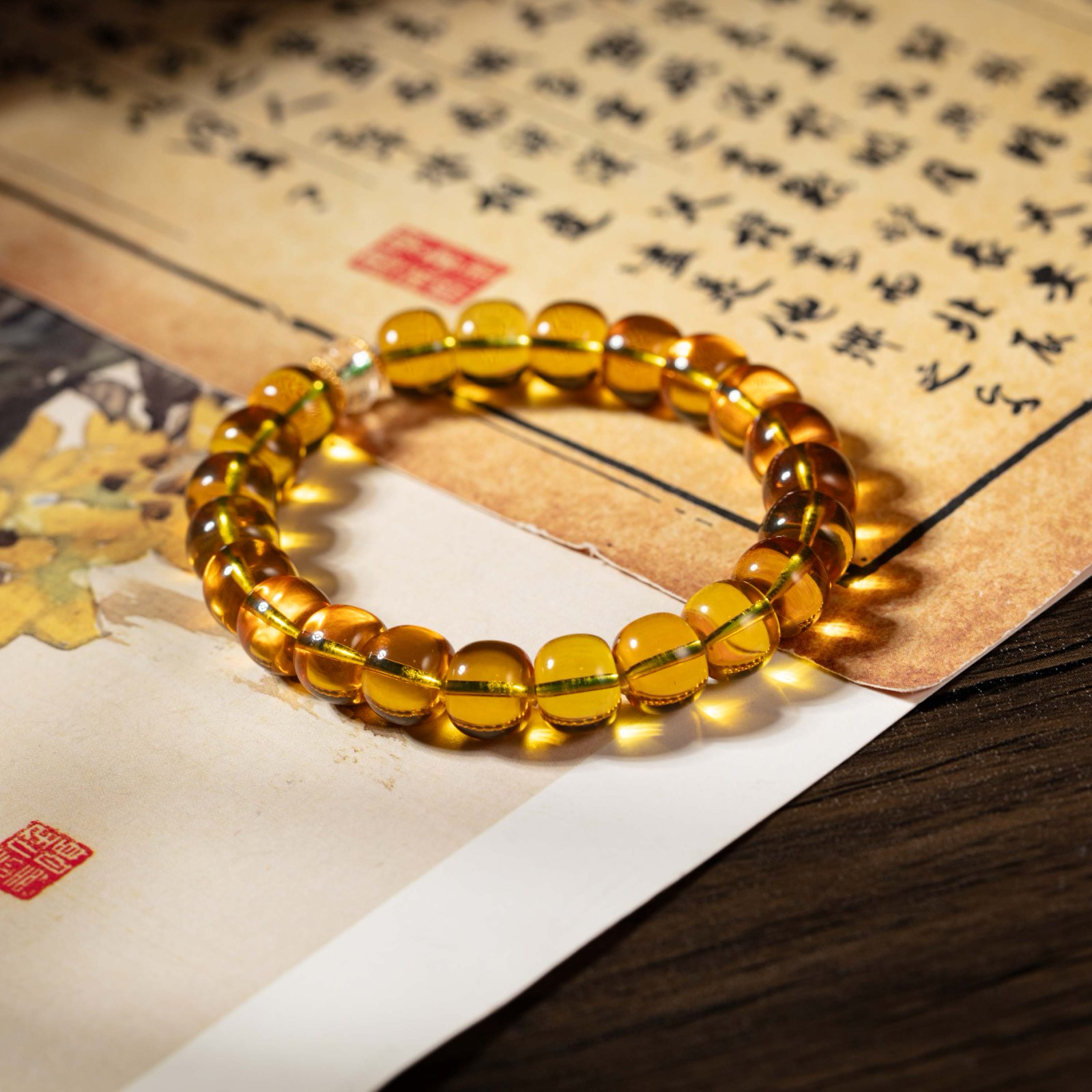 琥珀3A缅珀老型DIY手串多样性发一#B1590406