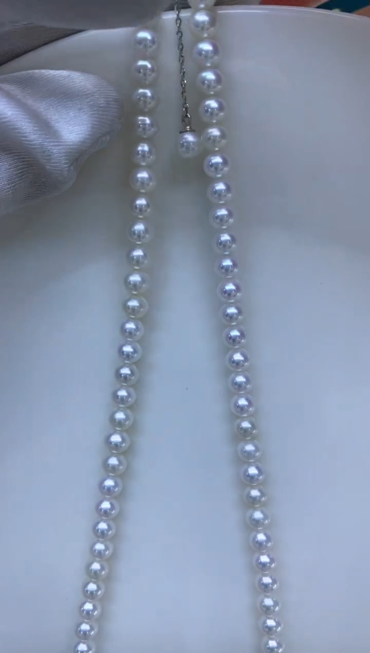 【闪购商品】淡水珍珠项链银S925镶嵌5-6