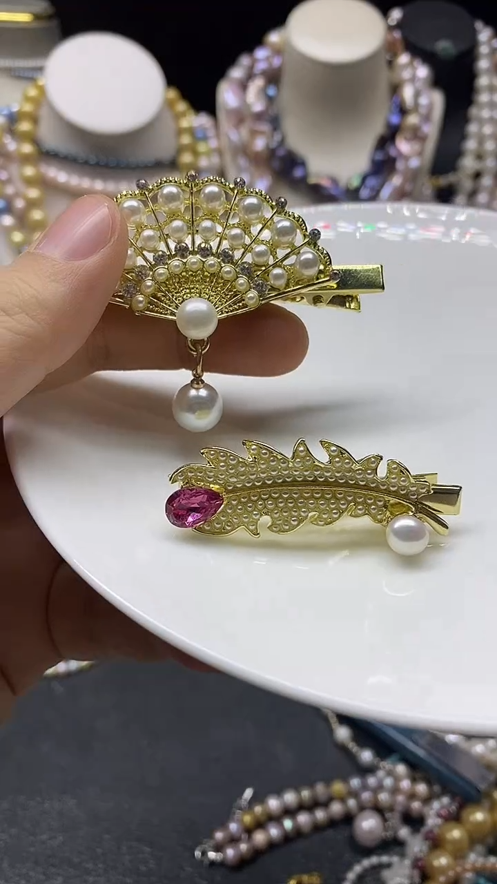 颈饰未镶嵌淡水珍珠发卡