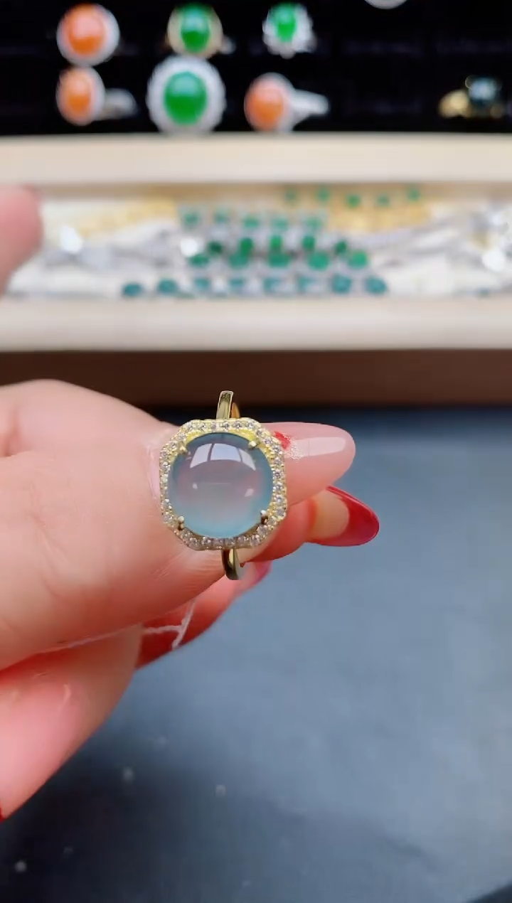 【闪购商品】翡翠戒指银S925镶嵌550050