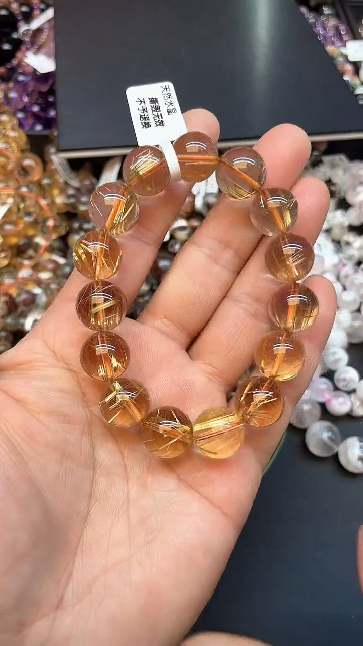 【闪购商品】水晶手链未镶嵌22 金发14mm