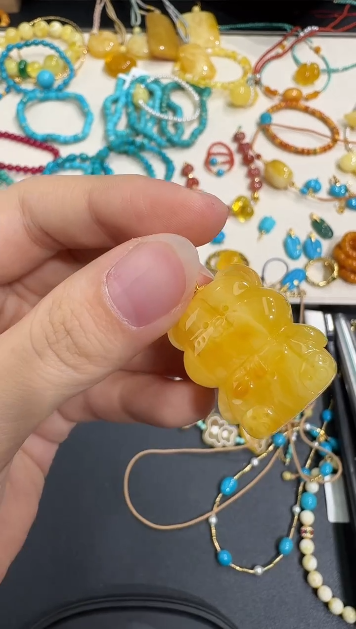 琥珀颈饰未镶嵌X1220-1195-97