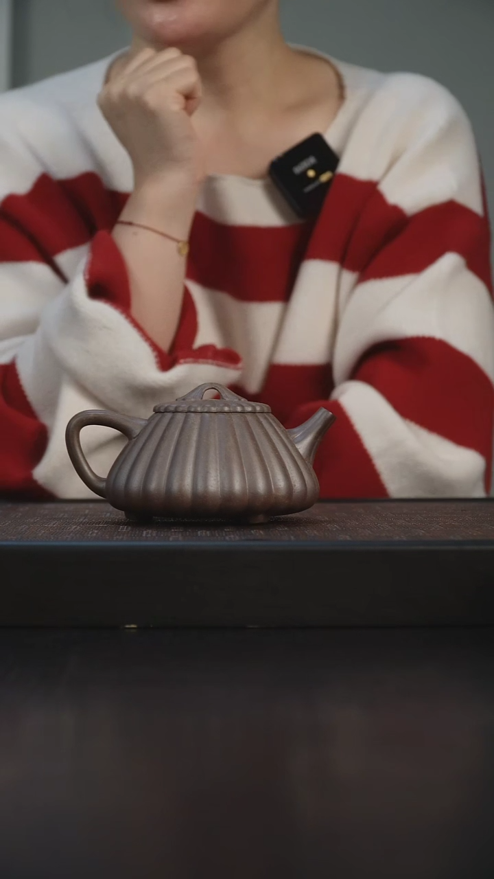 【闪购商品】紫砂茶碗柴烧石瓢250cc