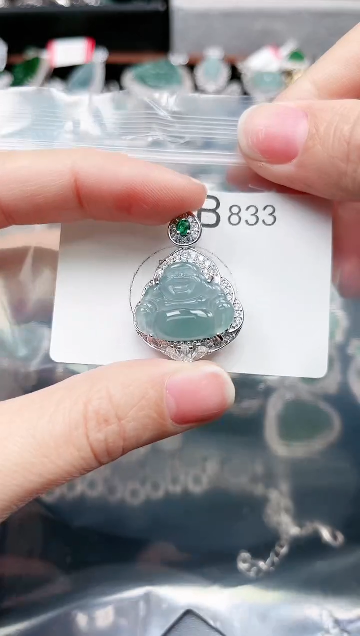 【闪购商品】翡翠颈饰未镶嵌833赠皮绳