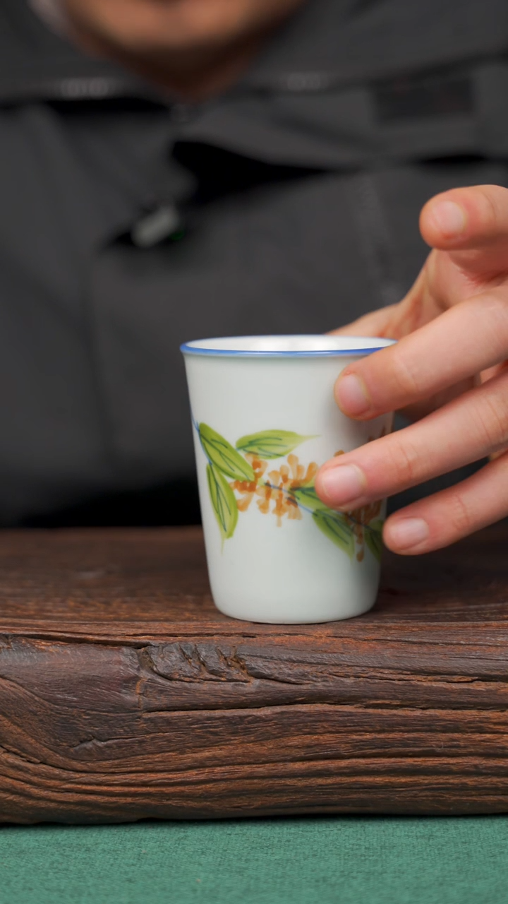 【闪购商品】瓷片10景德镇杯釉下手工手绘瓷器