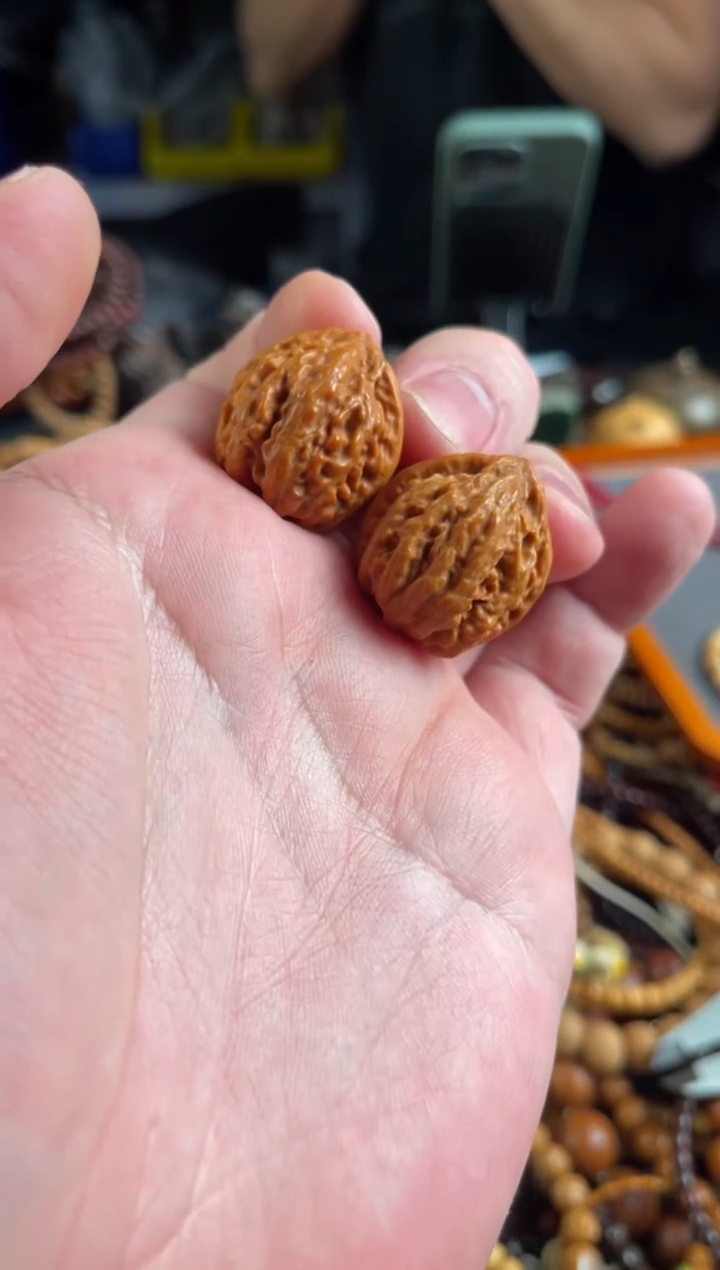 吊坠文玩核桃王胖子文玩工作室珊瑚纹鸡心