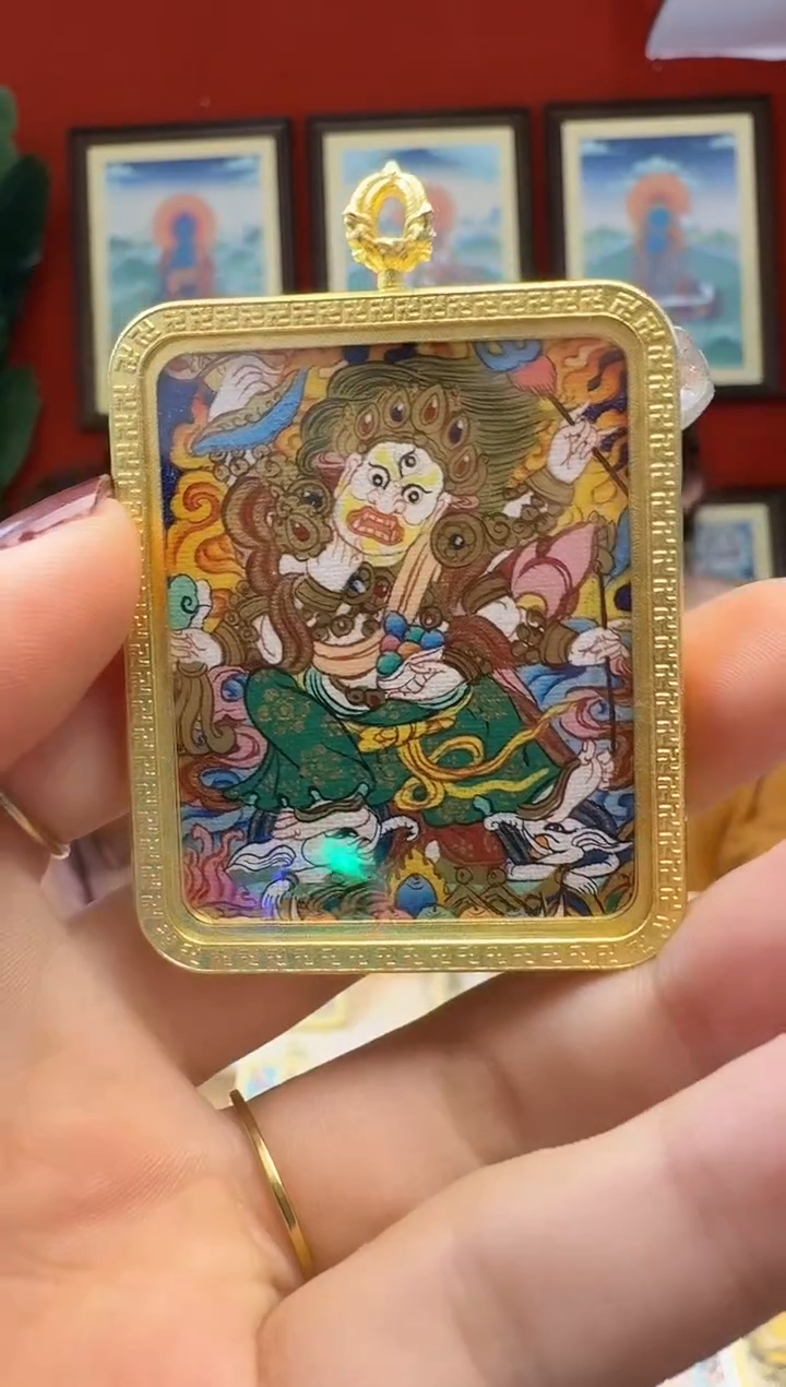 吊坠白六臂-热贡纯手绘