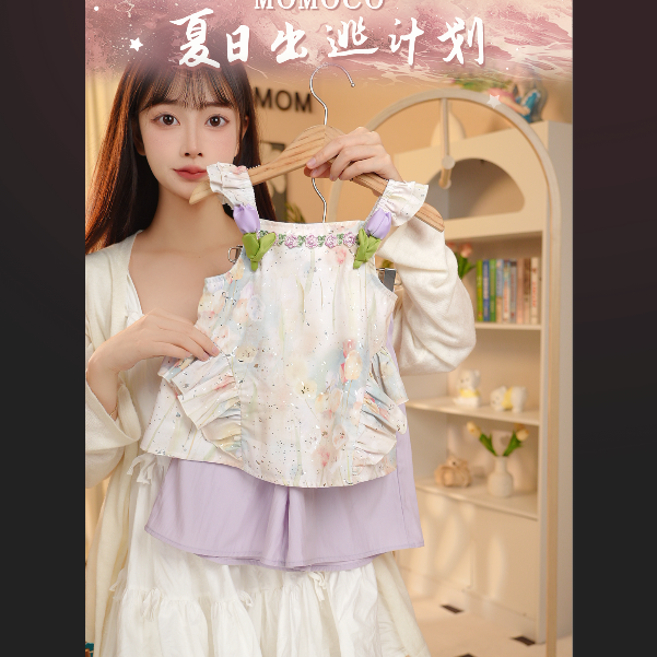 MOMOCO韩版女宽松套装夏季夏日套头薄款套装