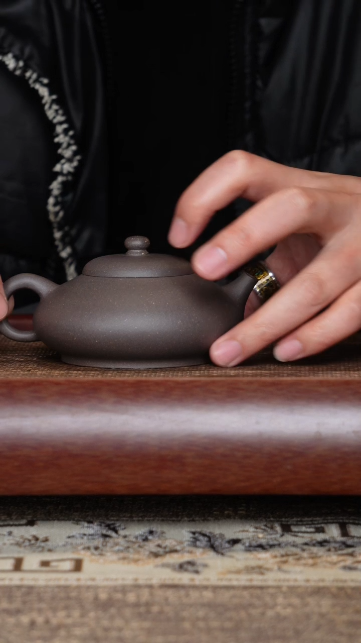 【闪购商品】紫砂茶壶微瑕扁玉天青半手工