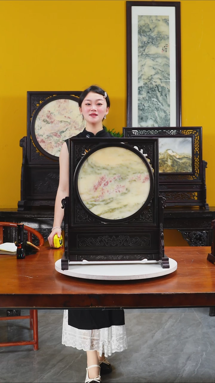 石材天然大理石画摆件高度51公分宽度42公分