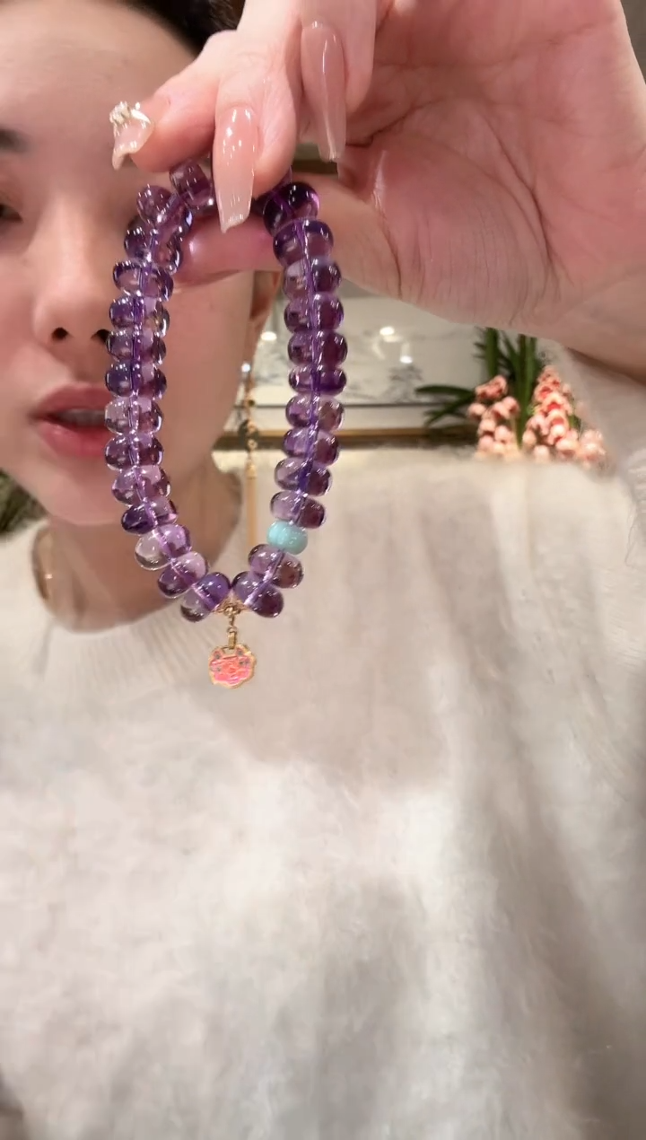 【闪购商品】水晶手链18K金镶嵌国风