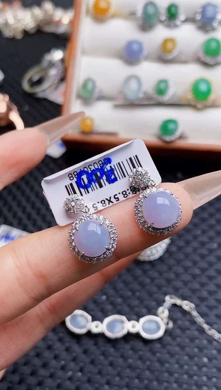 银S925镶嵌戒指翡翠2560