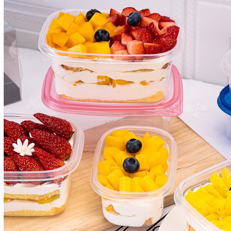 烘焙包装一次性千层蛋糕盒水果奶油打包盒班戟餐盒子豆乳便当饭盒