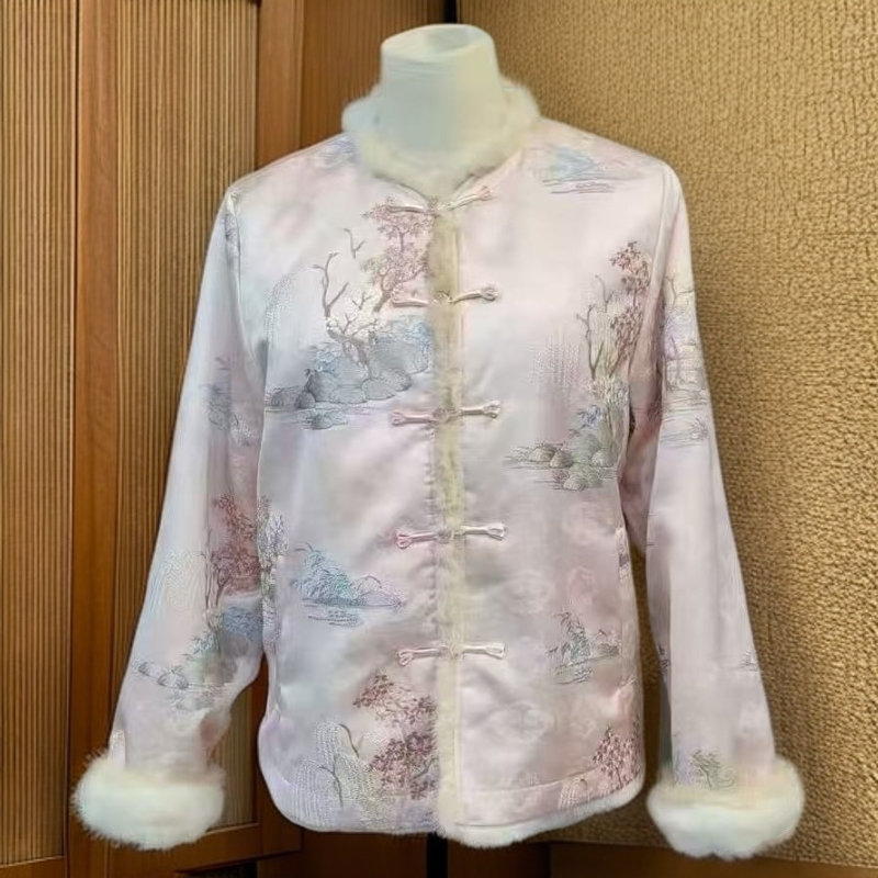 【烟柳江南】2025新款冬款水貂毛外套百搭双面穿