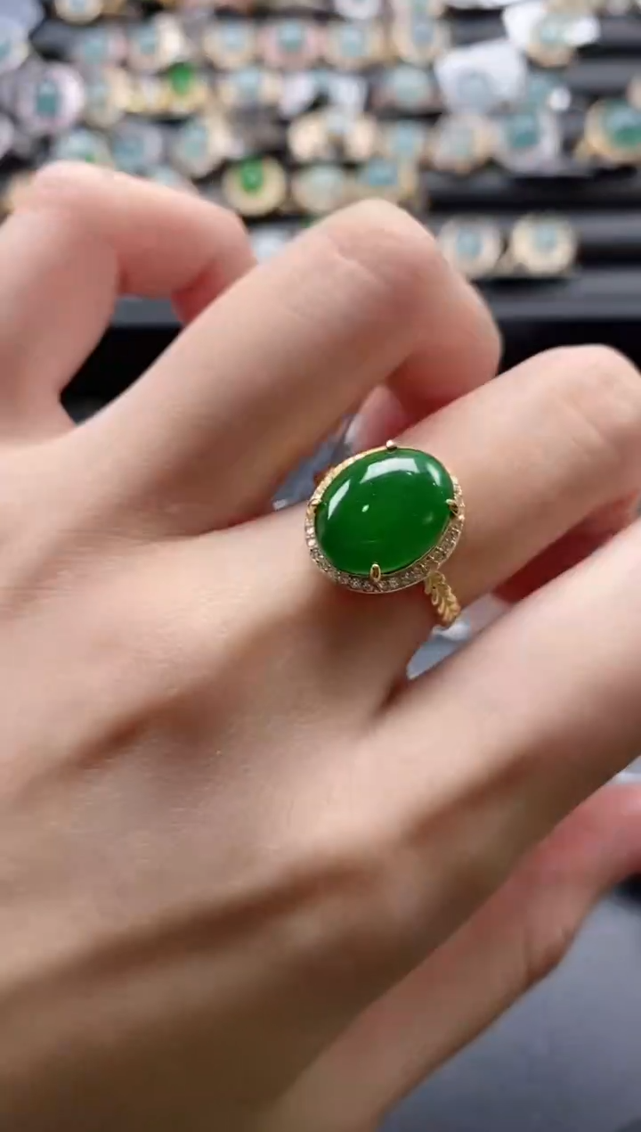 【闪购商品】翡翠戒指银S925镶嵌51151