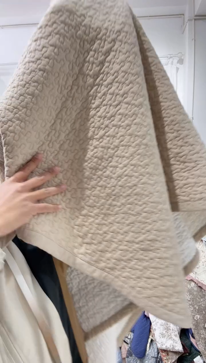 棉140*200纯棉床盖120号微瑕咖色