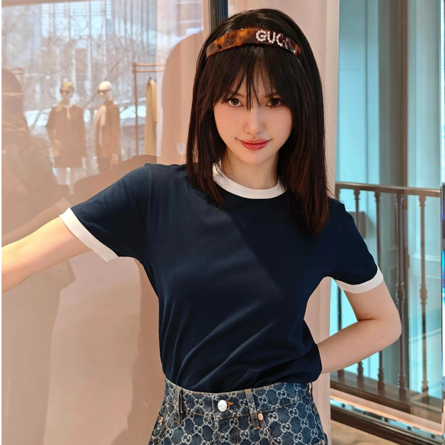 2025新款夏季设计感撞色休闲短袖D25005