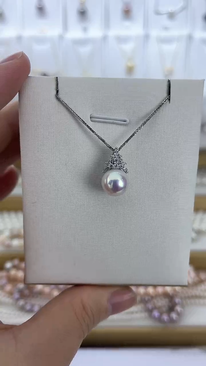 【闪购商品】淡水珍珠项链未镶嵌15天然极光珍珠天女光吊坠冰雪
