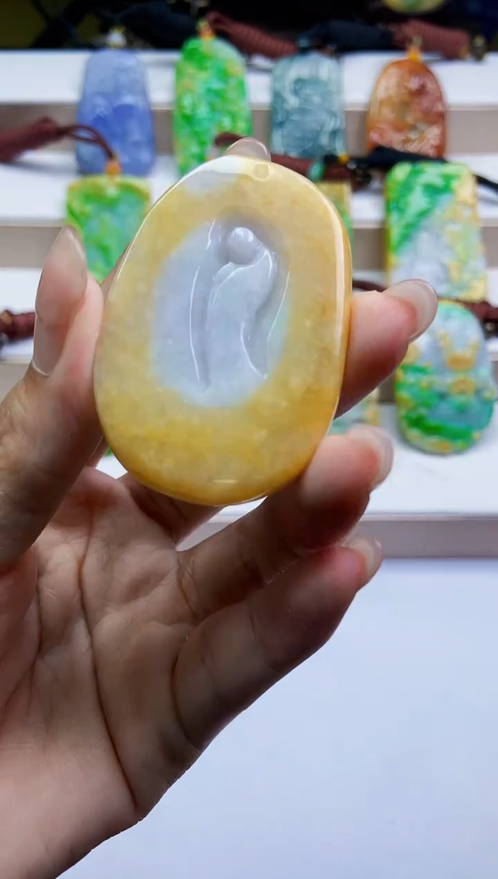 颈饰未镶嵌翡翠翡翠A货