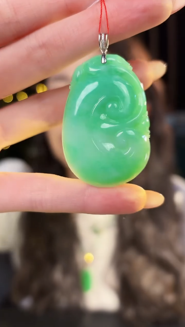 【闪购商品】翡翠颈饰18K金镶嵌 缅料A货/支持复检/一件