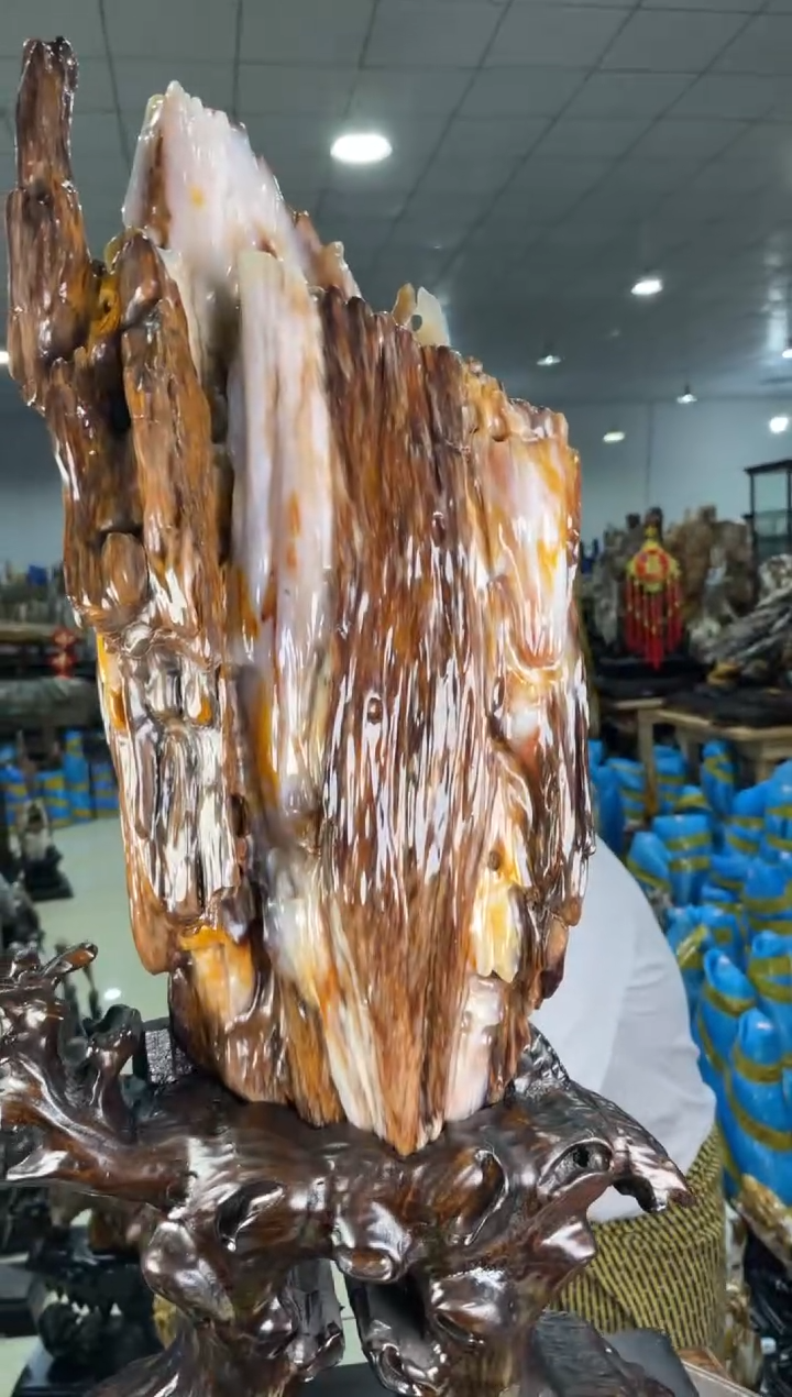【闪购商品】硅化玉摆件未镶嵌67
