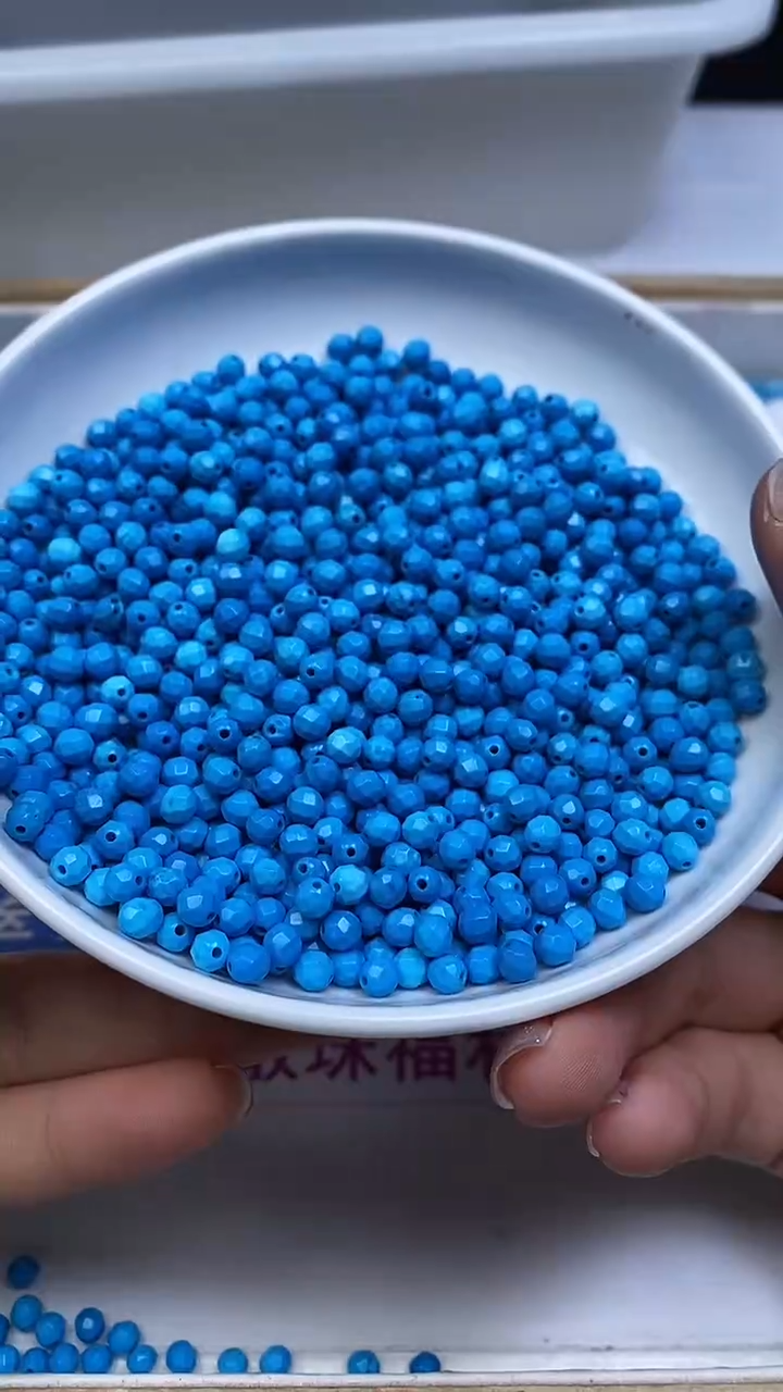 未镶嵌玛瑙手饰A1997 高 瓷 绿 淞 切面4mm30颗9.9元