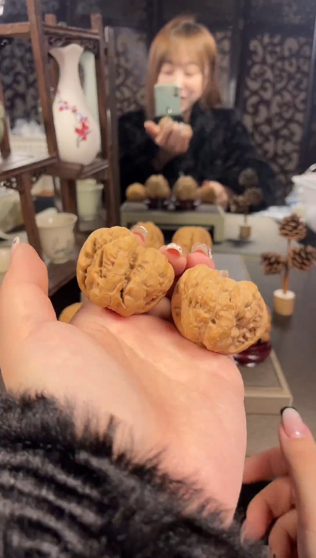 【闪购商品】文玩核桃把件蛤蟆头42尺-61