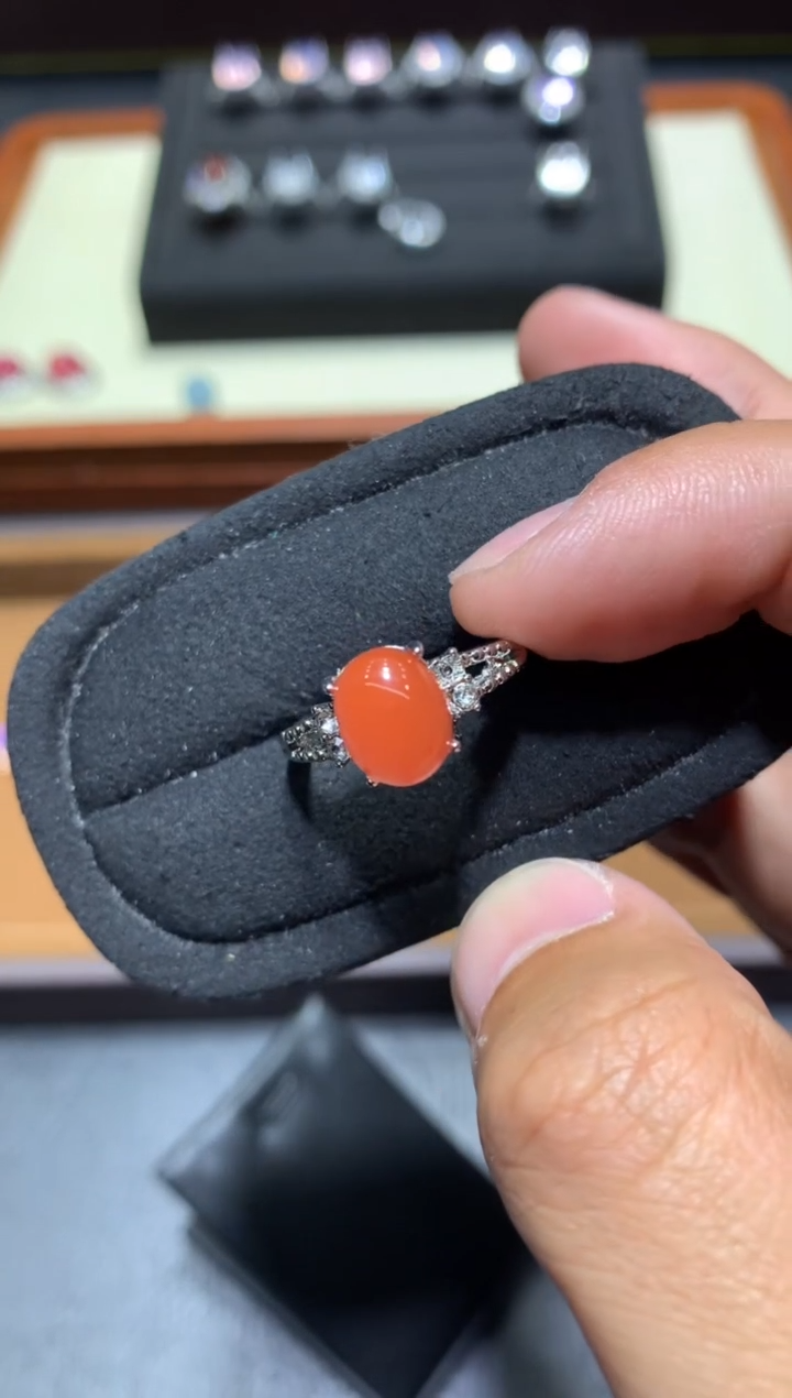 未镶嵌南红玛瑙戒指G118【多样性发其一】