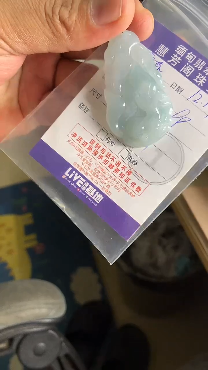 颈饰未镶嵌翡翠陈*菲挂件