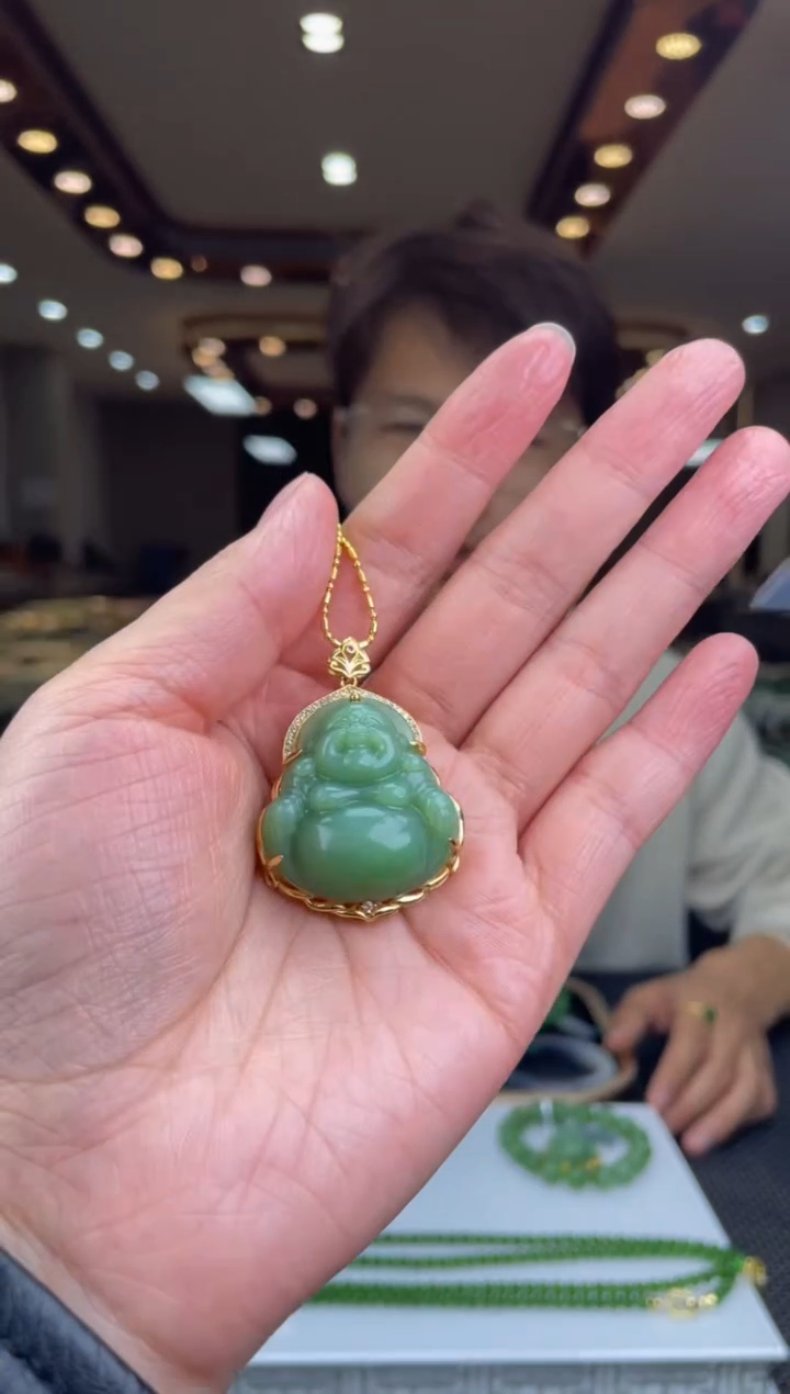 【闪购商品】定制和田玉银S925镶嵌天然和田玉拍一发一