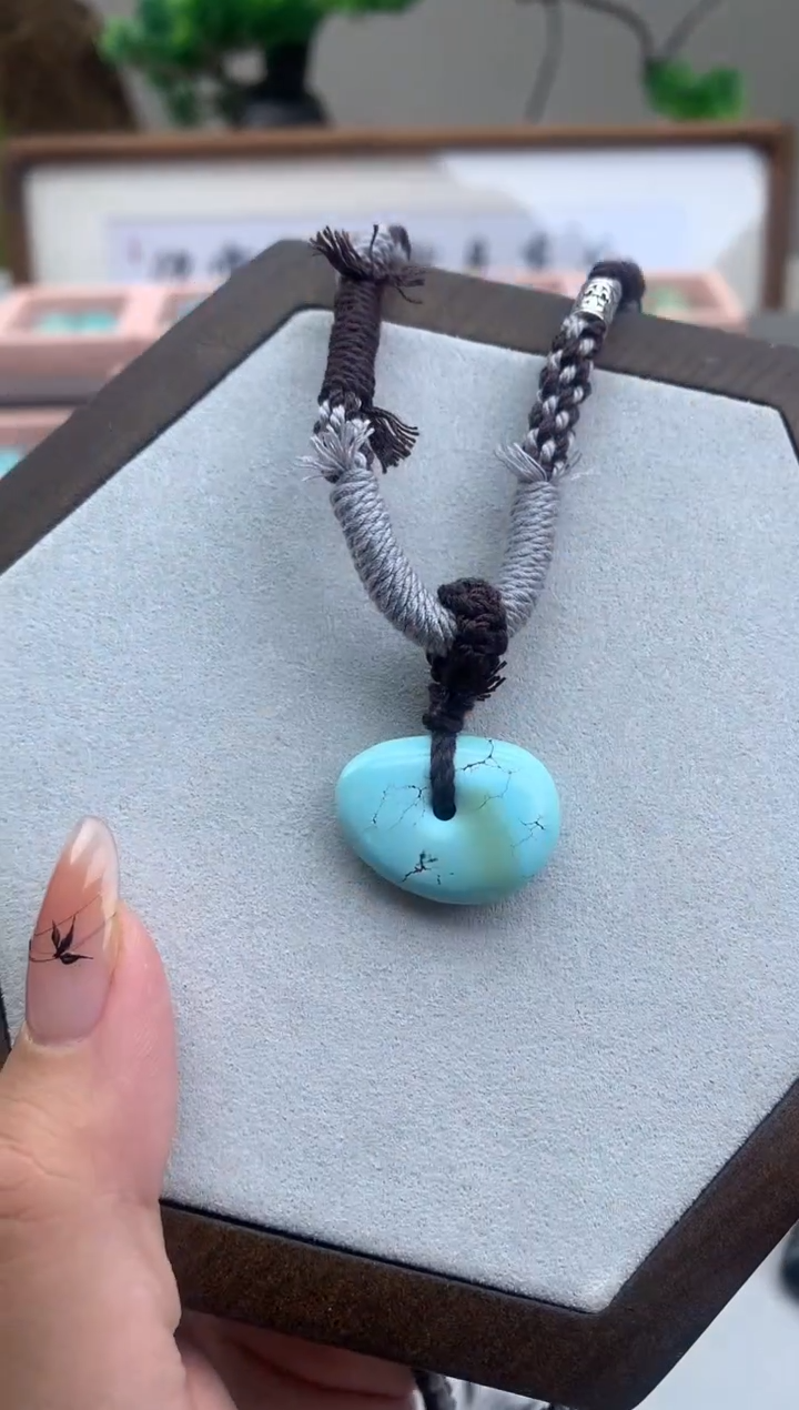 绿松石未镶嵌锁骨链C36